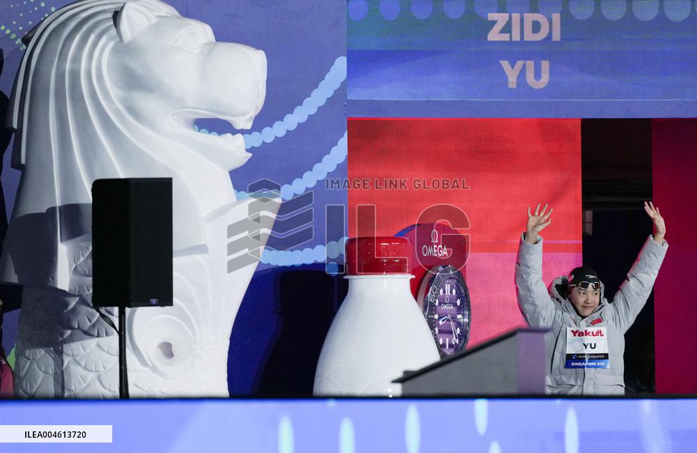 Yu Zidi At World Aquatics Championships - Singapore