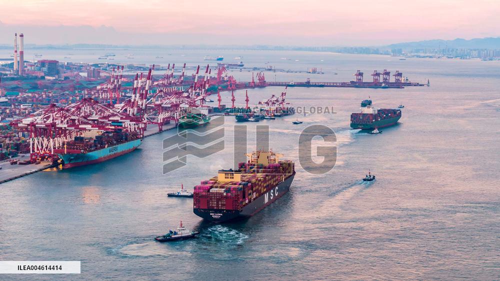 Cargo Ships Shipping Containers