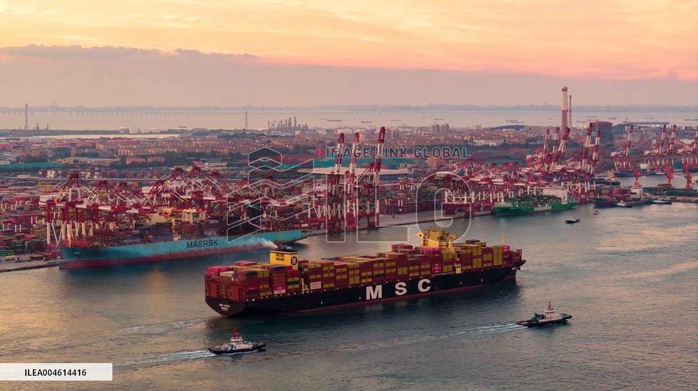 Cargo Ships Shipping Containers