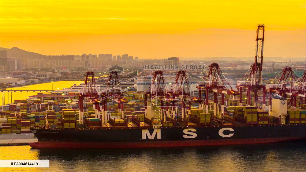 Cargo Ships Shipping Containers