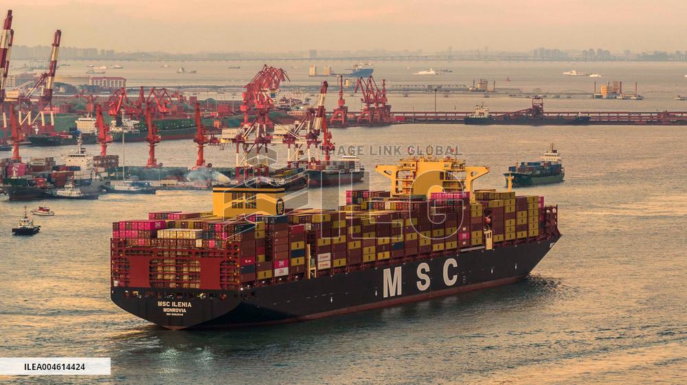 Cargo Ships Shipping Containers