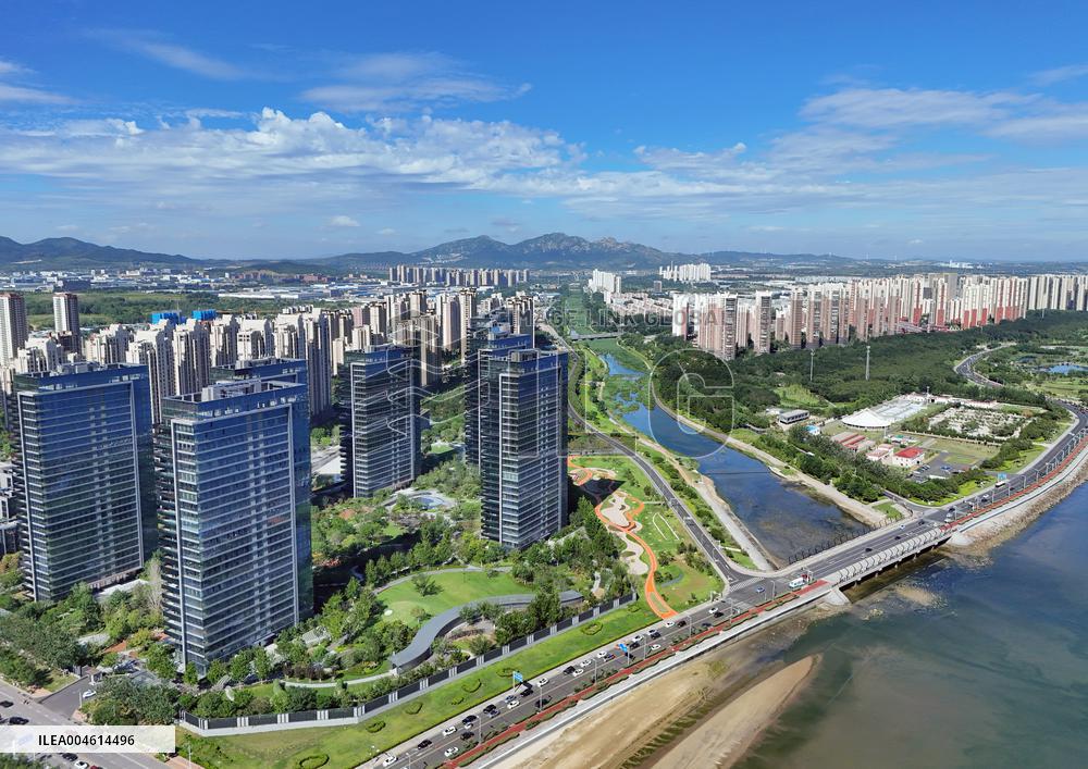 Huangbohai New Area Landmark building in Yantai