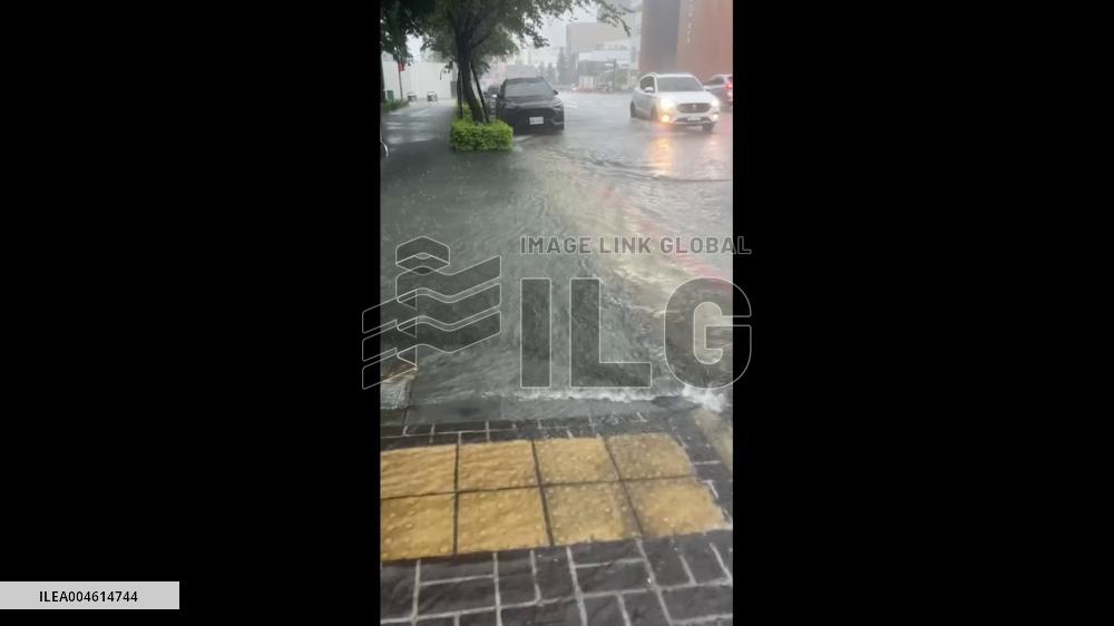 Taiwan: Torrential Rains Cause Flooding Across Taichung, Disrupting Traffic