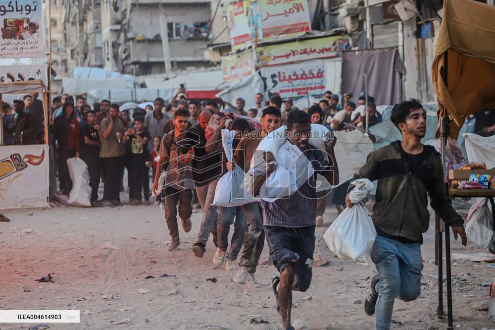 Humanitarian Aid and Retaliation Incident - Gaza City