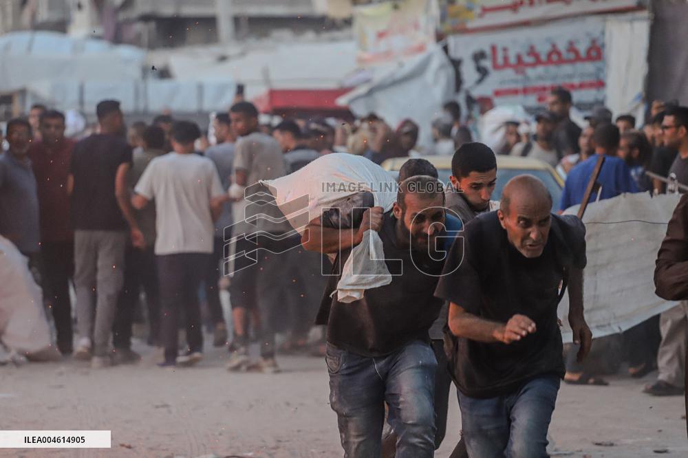 Humanitarian Aid and Retaliation Incident - Gaza City