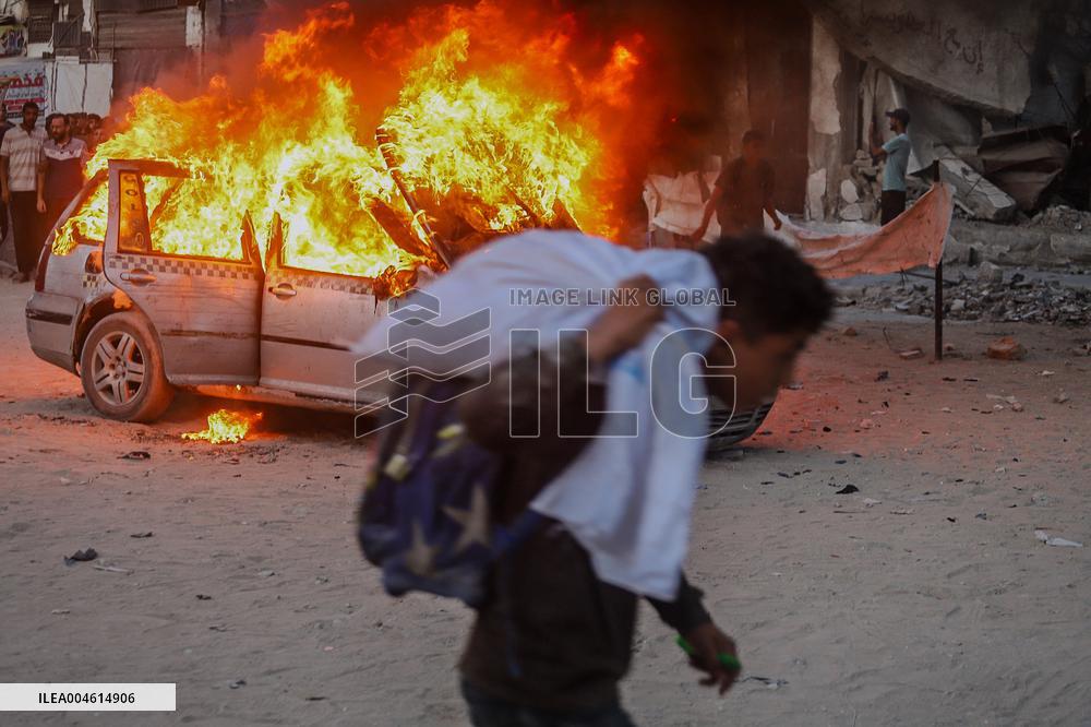Humanitarian Aid and Retaliation Incident - Gaza City