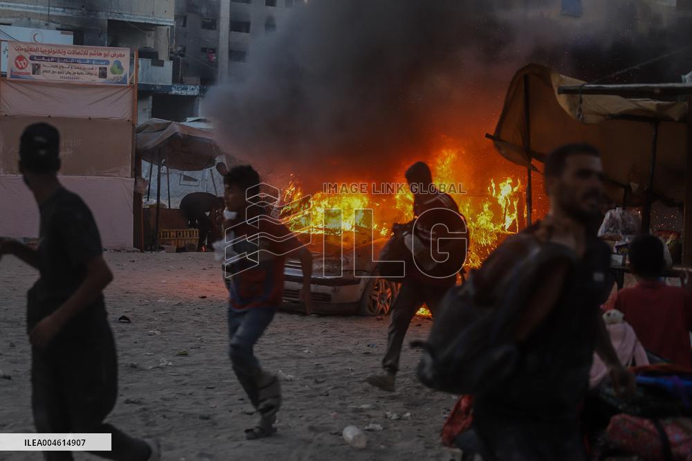 Humanitarian Aid and Retaliation Incident - Gaza City