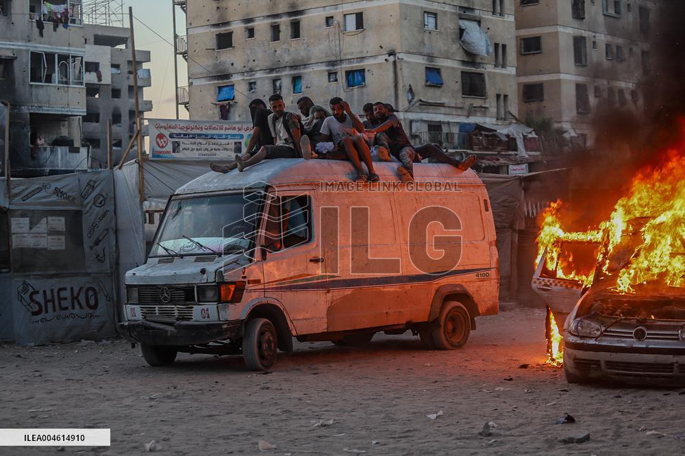 Humanitarian Aid and Retaliation Incident - Gaza City