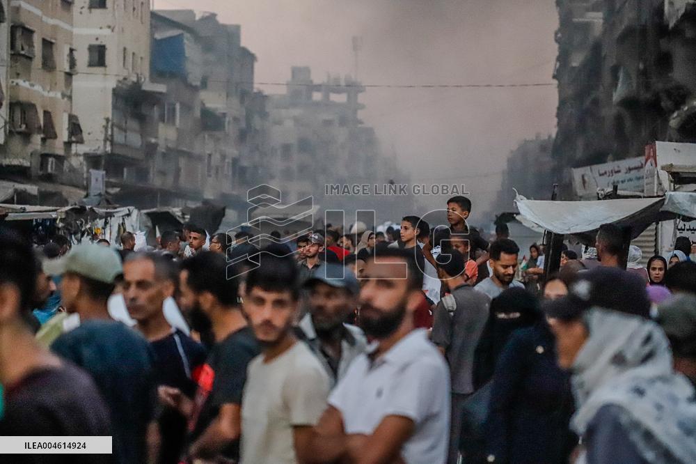 Humanitarian Aid and Retaliation Incident - Gaza City