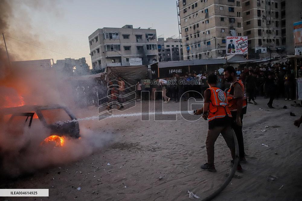 Humanitarian Aid and Retaliation Incident - Gaza City