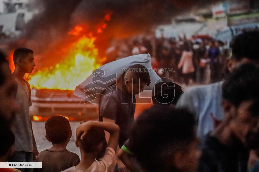 Humanitarian Aid and Retaliation Incident - Gaza City