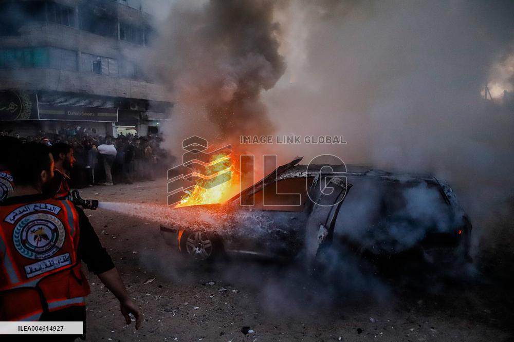Humanitarian Aid and Retaliation Incident - Gaza City