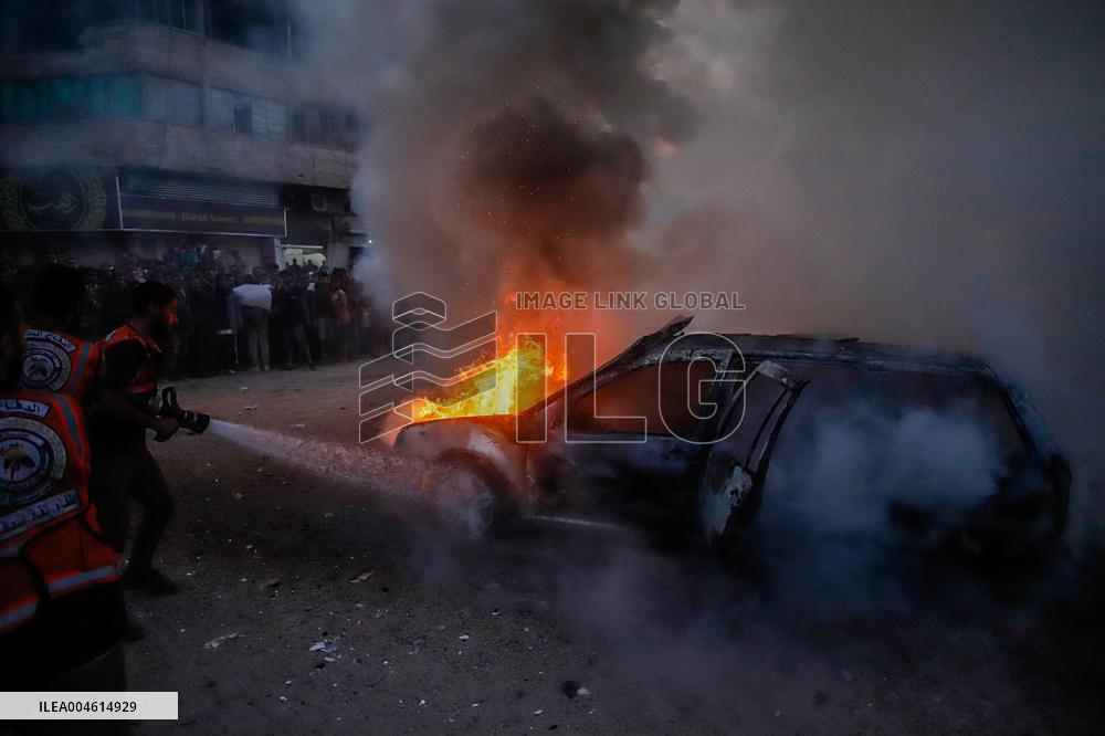 Humanitarian Aid and Retaliation Incident - Gaza City