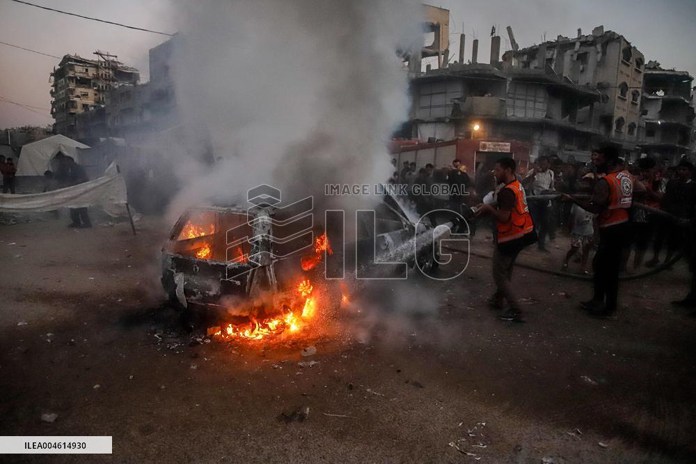 Humanitarian Aid and Retaliation Incident - Gaza City