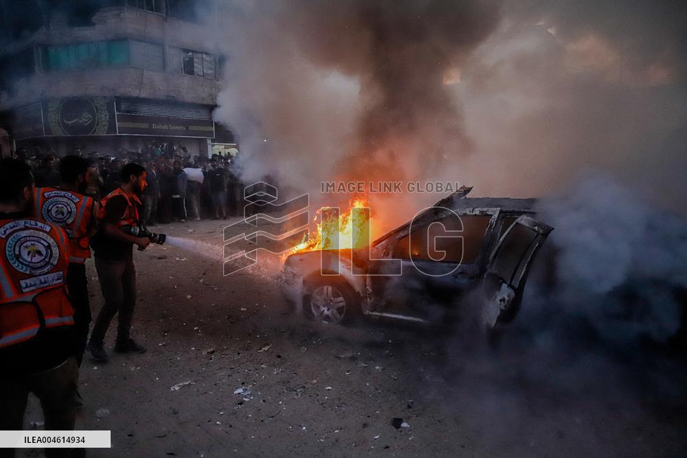 Humanitarian Aid and Retaliation Incident - Gaza City