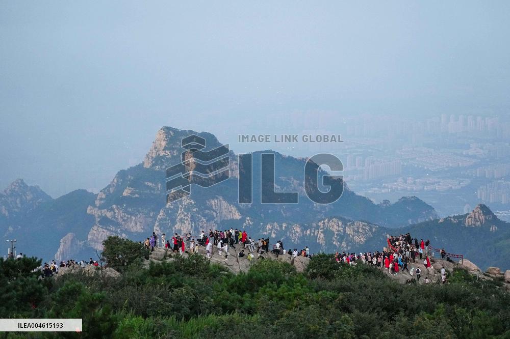 Tourists Visit Mount Tai - China