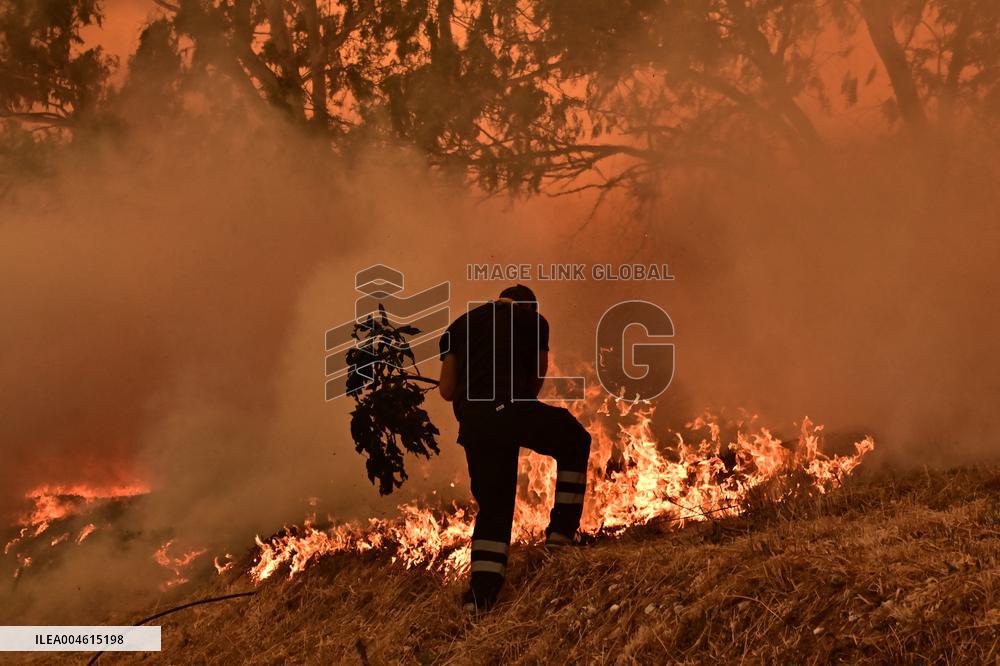 Wildfires Rage in Greece’s Numerous Regions