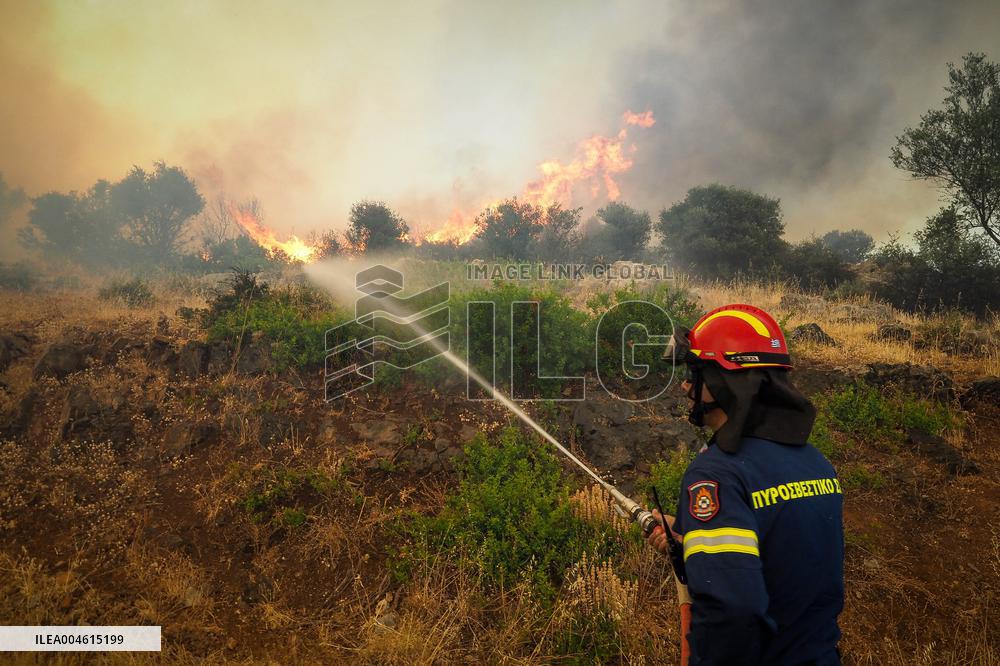 Wildfires Rage in Greece’s Numerous Regions