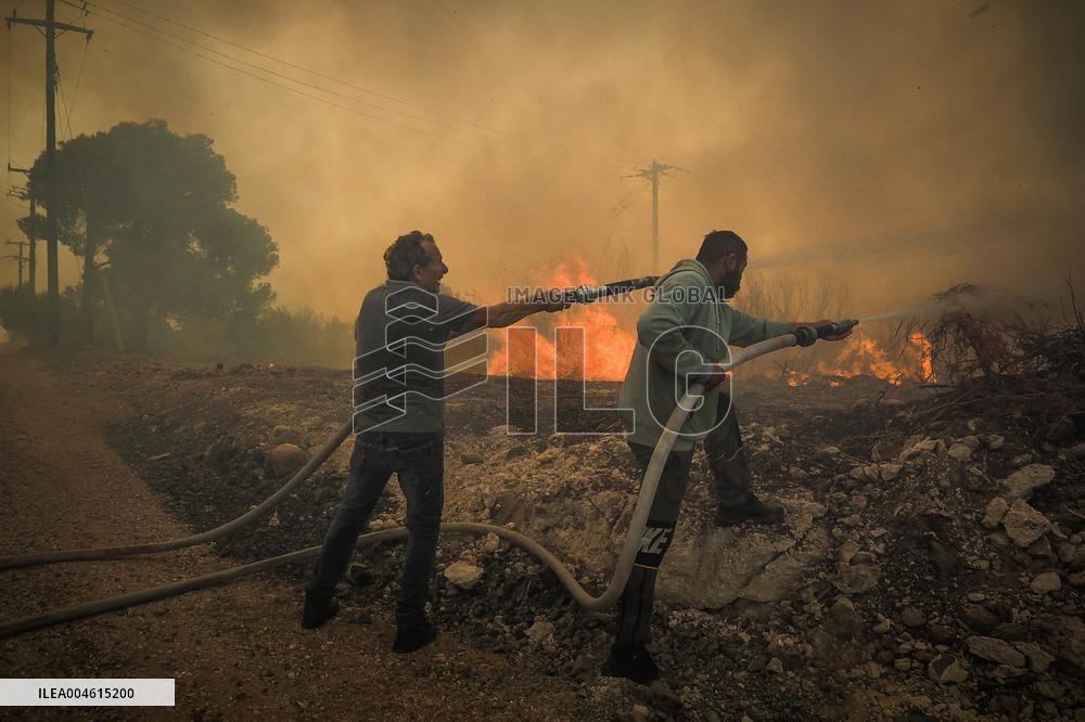 Wildfires Rage in Greece’s Numerous Regions