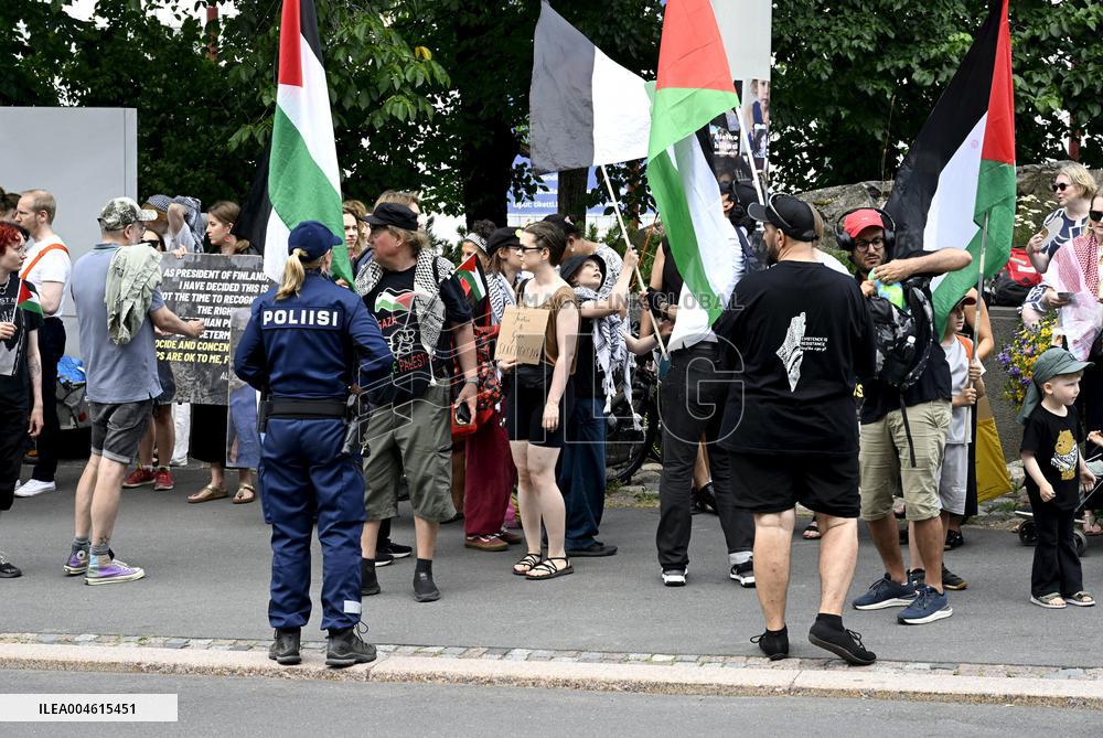 Palestine - demonstration - OSCE - Helsinki, Finland