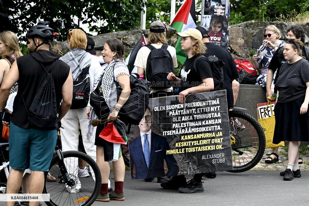 Palestine - demonstration - OSCE - Helsinki, Finland