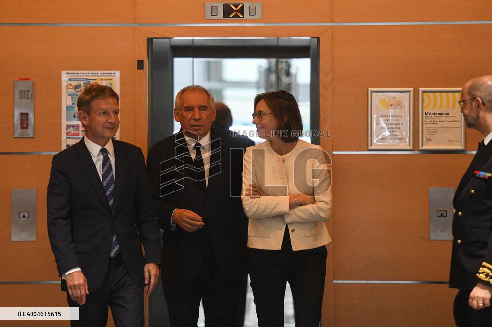 PM Francois Bayrou Visits Tracfin - Montreuil