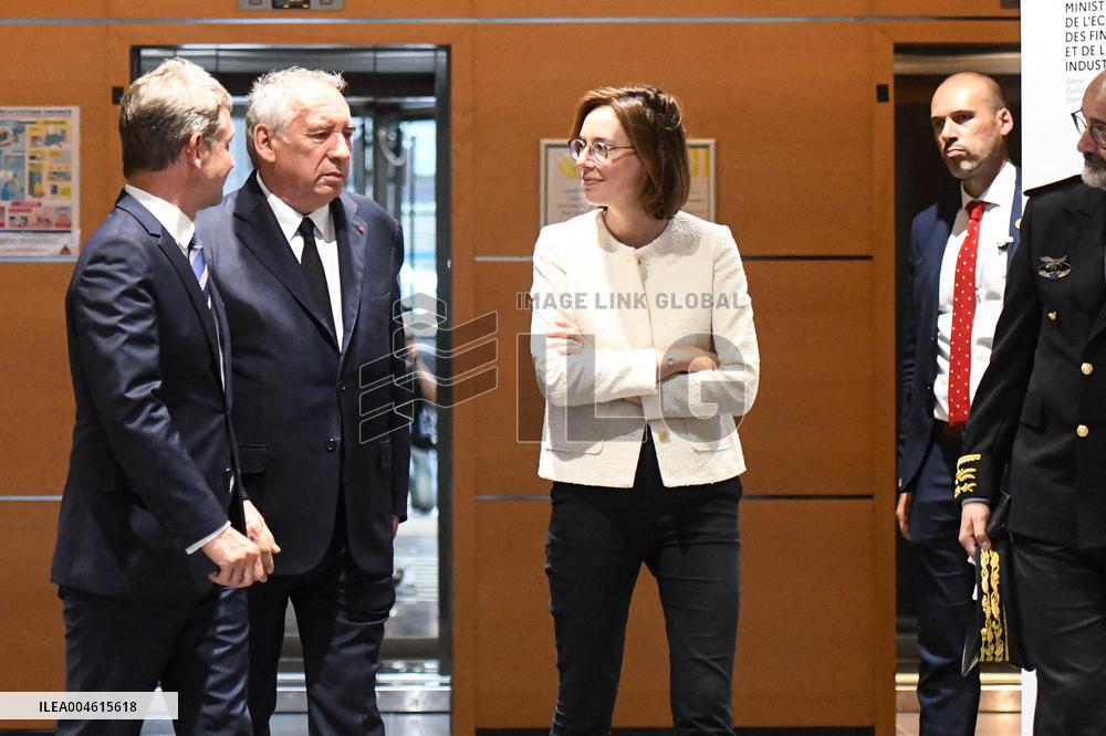 PM Francois Bayrou Visits Tracfin - Montreuil