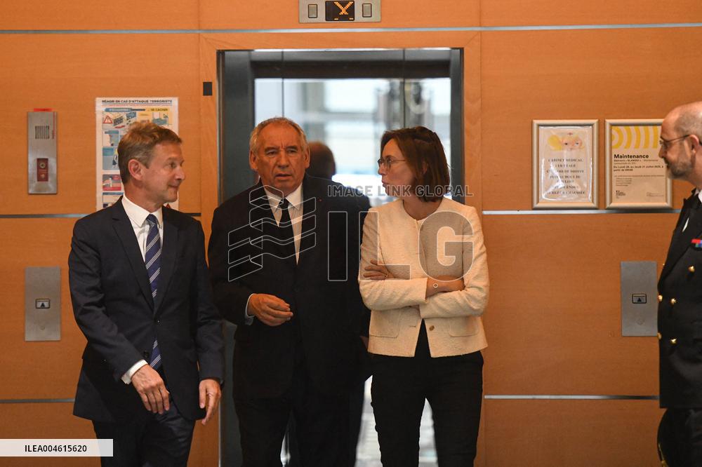 PM Francois Bayrou Visits Tracfin - Montreuil