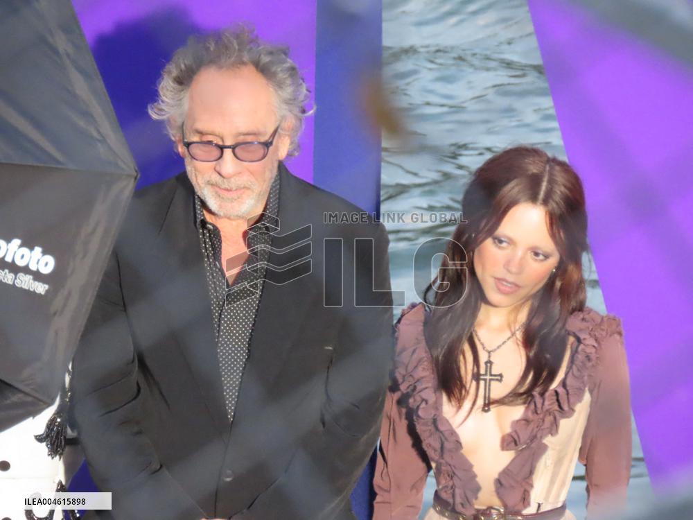 Tim Burton and Jenna Ortega Inaugurate the Beach Club - Paris