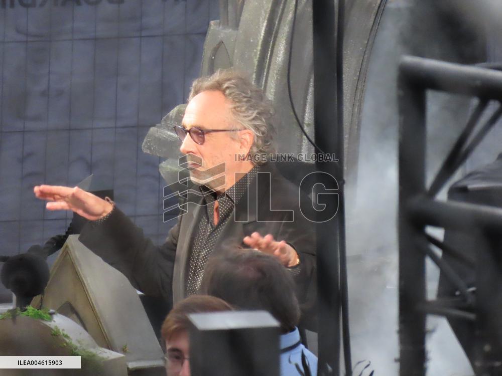 Tim Burton and Jenna Ortega Inaugurate the Beach Club - Paris