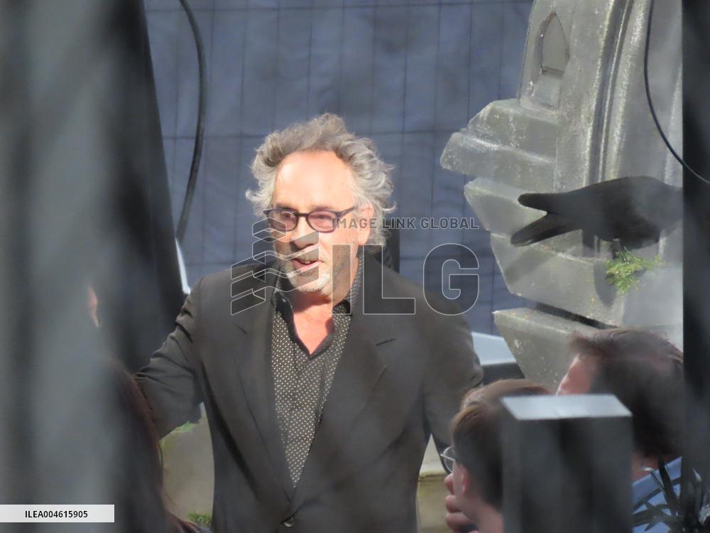 Tim Burton and Jenna Ortega Inaugurate the Beach Club - Paris