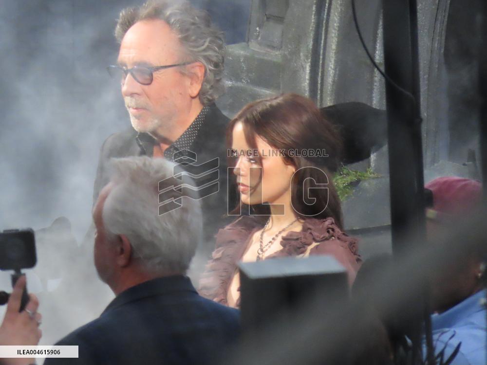 Tim Burton and Jenna Ortega Inaugurate the Beach Club - Paris