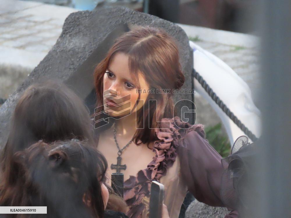 Tim Burton and Jenna Ortega Inaugurate the Beach Club - Paris