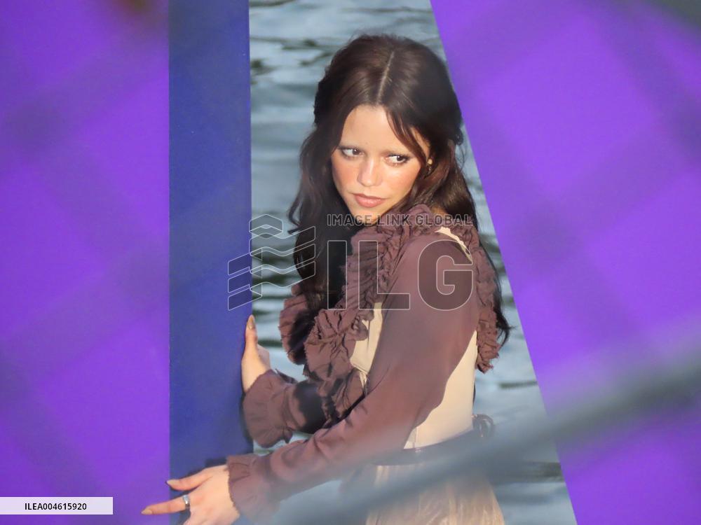 Tim Burton and Jenna Ortega Inaugurate the Beach Club - Paris