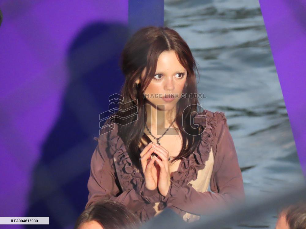 Tim Burton and Jenna Ortega Inaugurate the Beach Club - Paris