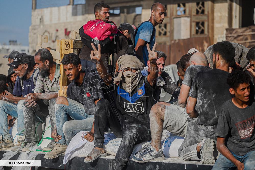 Humanitarian Aid at The Zikim Border Crossing in Gaza