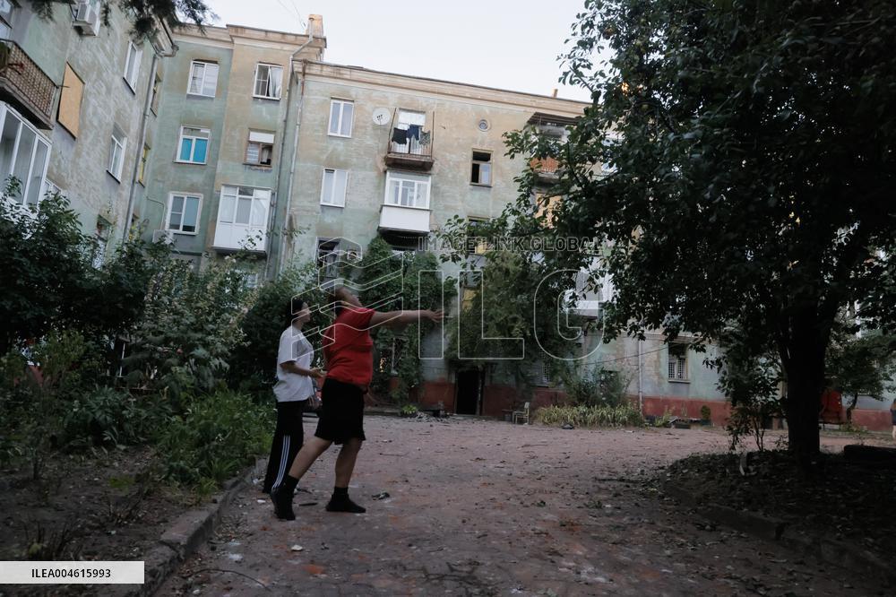 Russian Missile Strike Hits Apartments Building - Ukraine