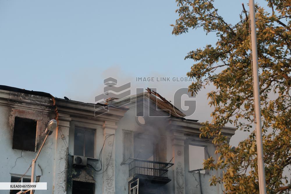 Russian Missile Strike Hits Apartments Building - Ukraine