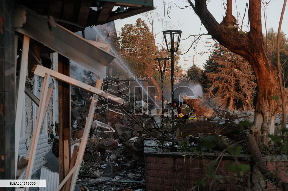 Russian Missile Strike Hits Apartments Building - Ukraine