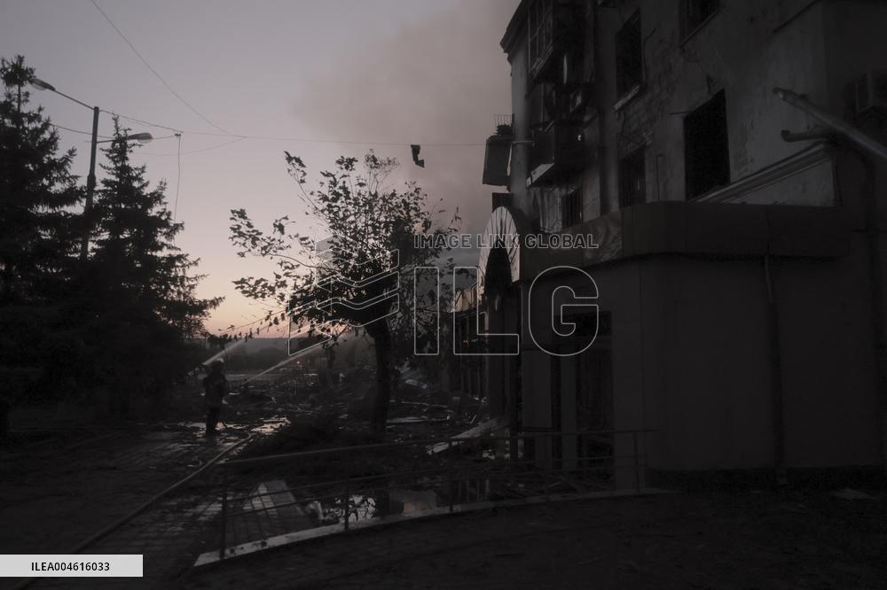 Russian Missile Strike Hits Apartments Building - Ukraine