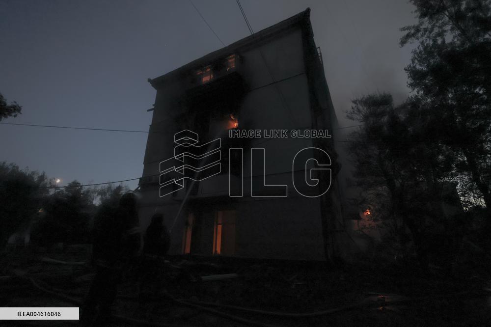 Russian Missile Strike Hits Apartments Building - Ukraine