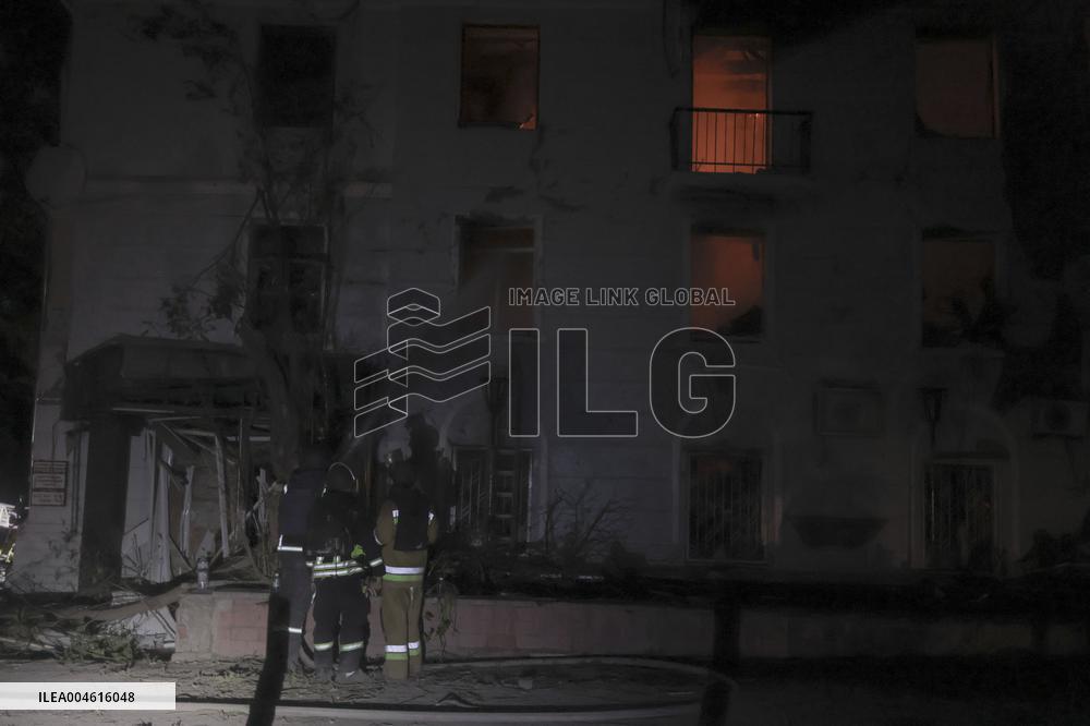 Russian Missile Strike Hits Apartments Building - Ukraine