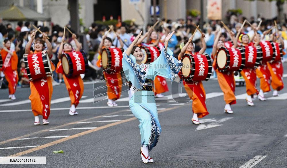 Traditional dance parade in northeastern Japan