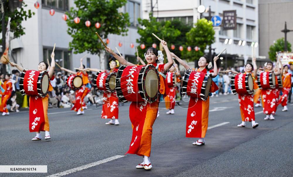 Traditional dance parade in northeastern Japan