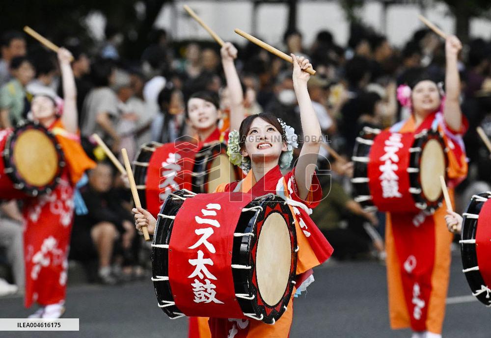 Traditional dance parade in northeastern Japan