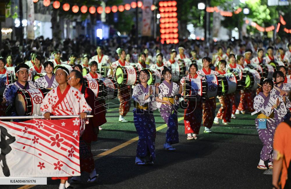 Traditional dance parade in northeastern Japan