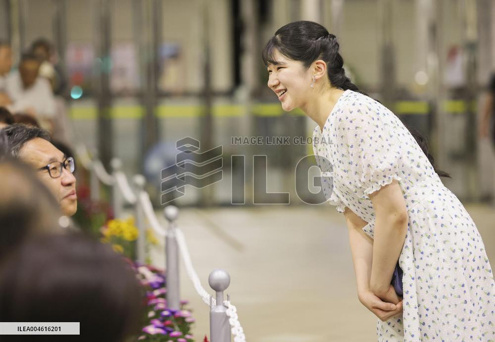 Japan imperial family at villa in Shizuoka Pref.