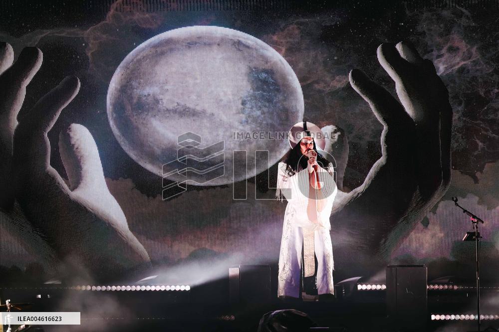 Empire of the Sun performs in concert during the Ask That God Tour at Carroponte, Milan.