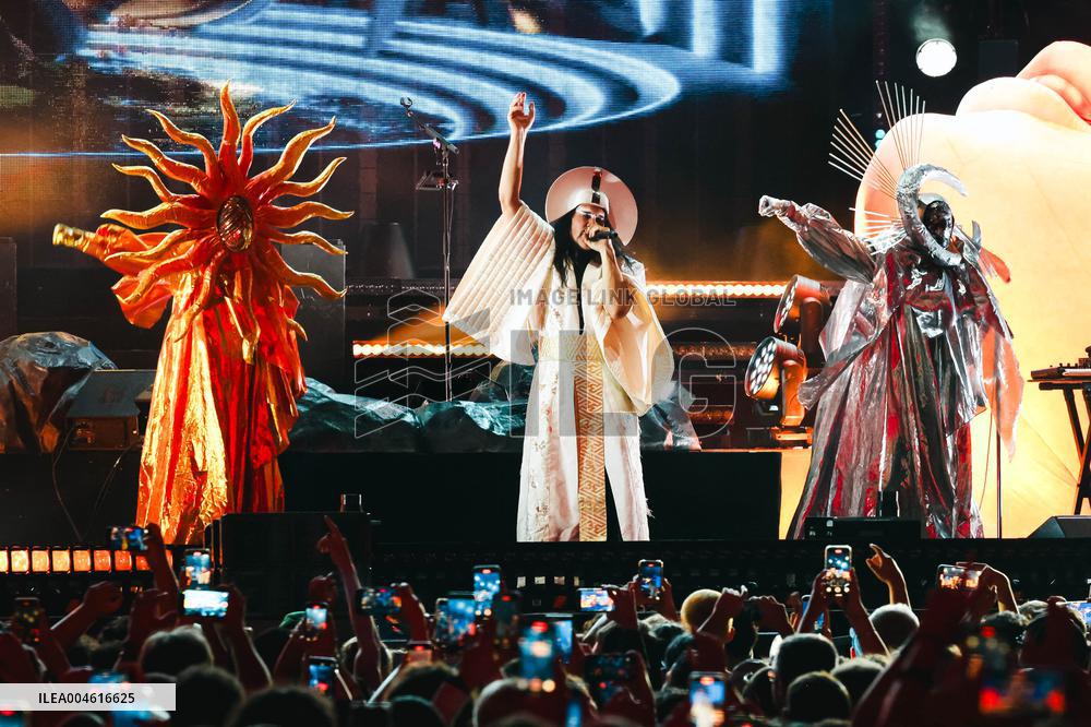 Empire of the Sun performs in concert during the Ask That God Tour at Carroponte, Milan.