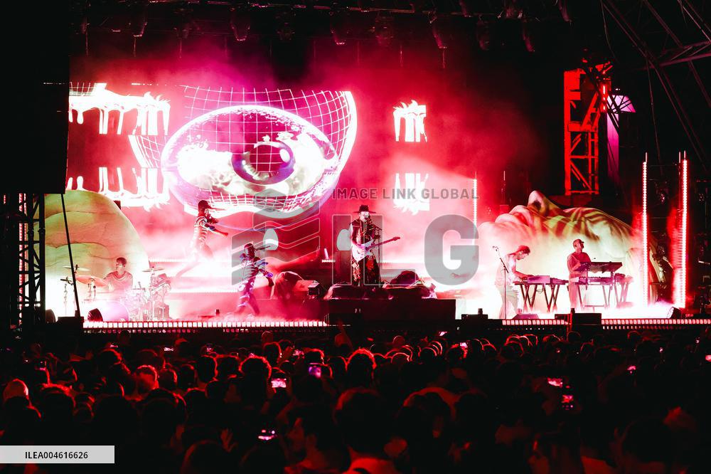 Empire of the Sun performs in concert during the Ask That God Tour at Carroponte, Milan.